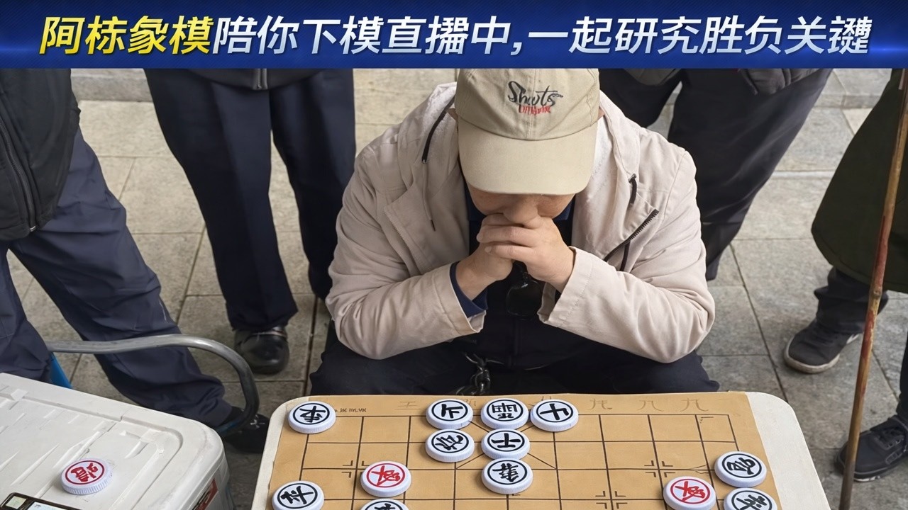 阿标象棋陪你下棋直播中，一起研究胜负关键