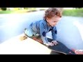 TODDLER RIDES BOOSTED BOARD!