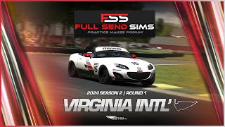 iRacing - Full Send Sims Spec Miata Series || Round 1 - VIR