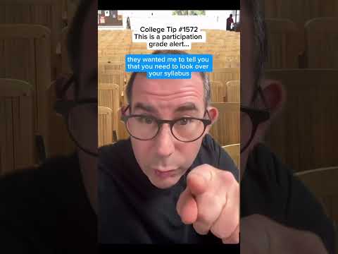 College Tip 1572 This Is Your Participation Grade Alert Academics Collegelife Professor