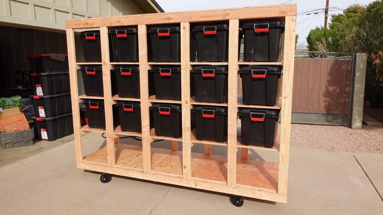 DIY Mobile Storage - YouTube