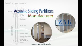 ZAKPartitions - Sliding Folding Movable Partition system with Side Stacking