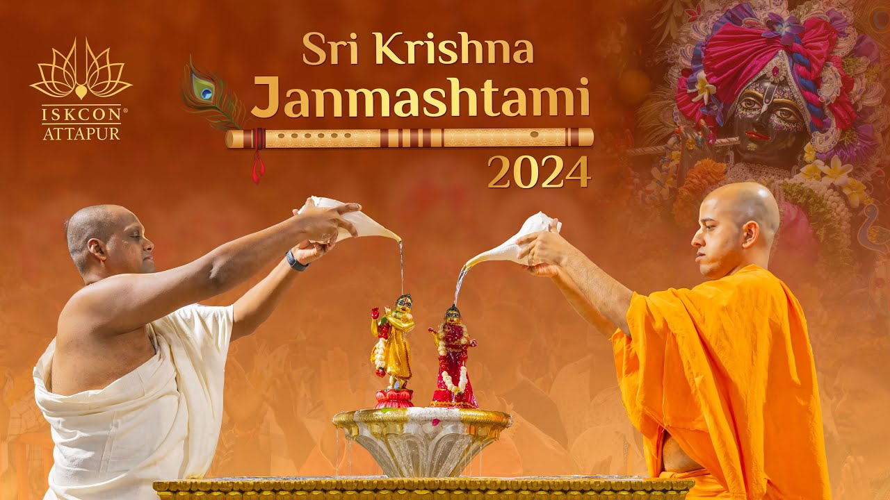 Divine Celebrations of Sri Krishna Janmashtami 2024 at ISKCON Attapur #janmashtami #iskcon #krishna