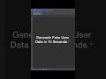 Generate Fake User Data in 10 Seconds #python #shorts