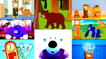 HICKORY DICKORY DOCK || 2 CAMEL, 2 GORILLA, 2 ELEPHANT & 2 POLAR BEAR IN 1 EFFECT || EFFECT TUTORIAL