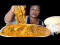 African food mukbang fufu with ogbono soup (eating Sound ASMR)