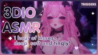 [3DIO ASMR] 1 hour of earlicks and kisses ♥ chuu~ [deep, soft and tingly][no talking][VTUBER]