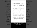 Vitamin D Deficiency Linked to Fatigue and Weak Immunity?
