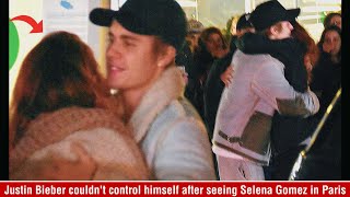 Justin Bieber couldn't control himself hugging Selena Gomez after their close encounter in Paris