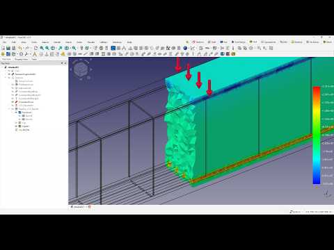 Считаем железобетонную балку во FreeCAD МКЭ, при помощи CalculiX COMPRESSION_ONLY материала