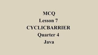CYCLICBARRIER in Java | Q4 Java L7 P4 | SMILE ROAD
