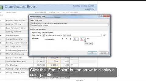 Microsoft Access: Conditionally Format Controls