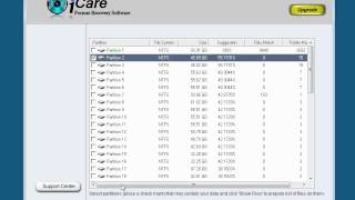 iCare Format Recovery demonstration screenshot 1