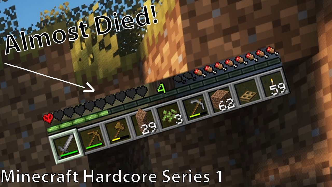 I ALMOST DIED!? | Minecraft Hardcore series - YouTube