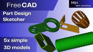 FreeCAD 5 simple 3D models, part 57