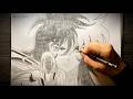 Lineart Scorpio Milo (Saint Seiya) | Hand Drawn Graphite Art: Mastering Shading