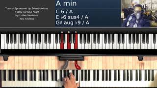 If Only For One Night by Luther Vandross  Piano Tutorial