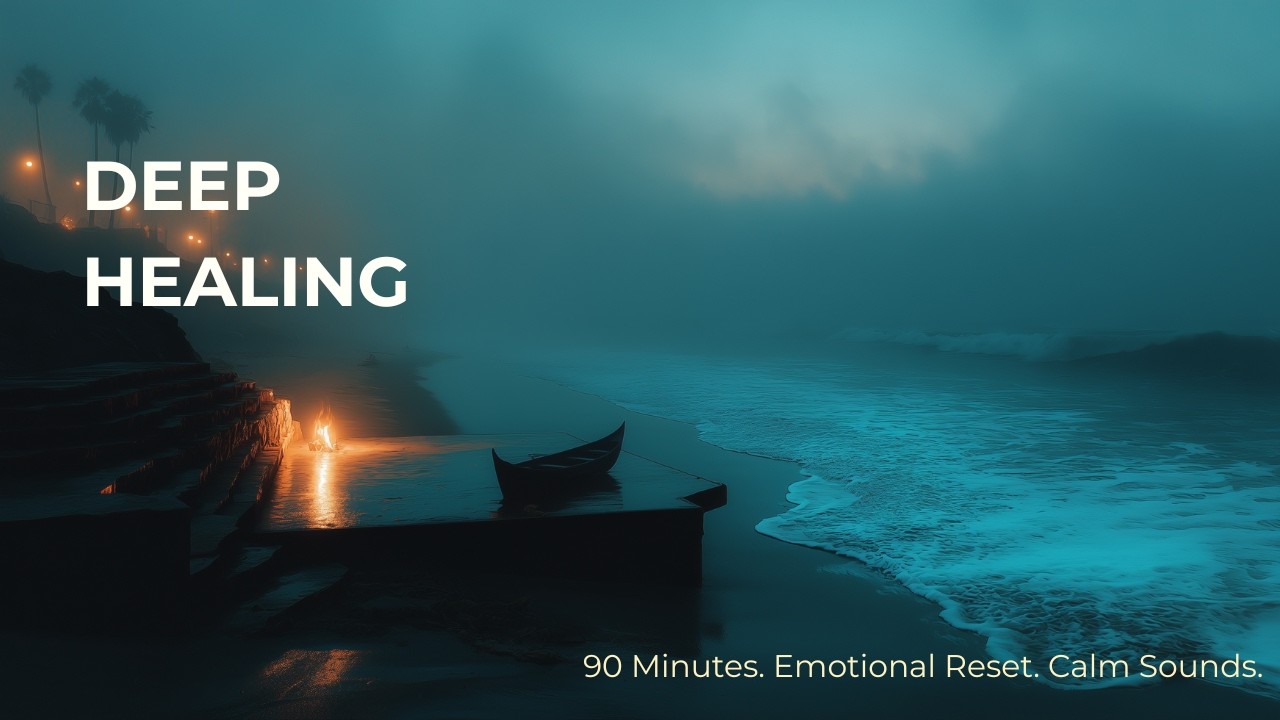 90 Minutes Deep Spiritual Healing 🌊 Ocean Waves & Meditative Ambient Music for Emotional Reset | 4k