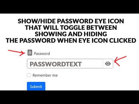 Show/Hide input password that toggles between showing & hiding the password when eye icon clicked