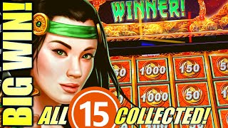 All 15 COLLECTED! SHE STILL😍LOVES ME! MIGHTY CASH NU XIA Slot Machine (ARISTOCRAT GAMING)
