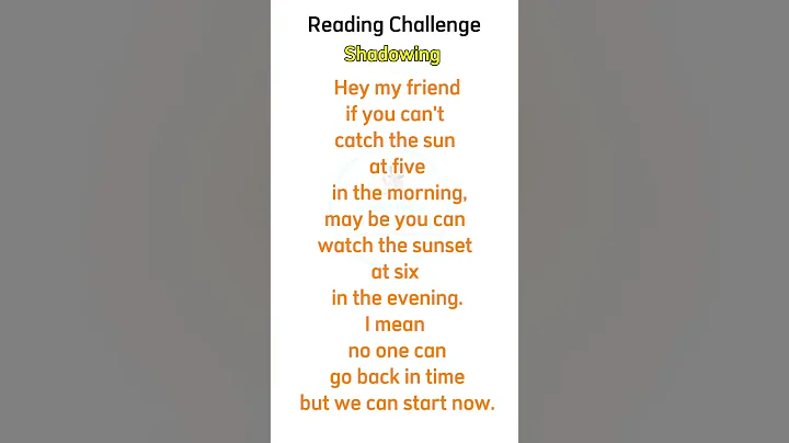 Reading Challenge #37| Practice speaking & Shadowing English efficiently