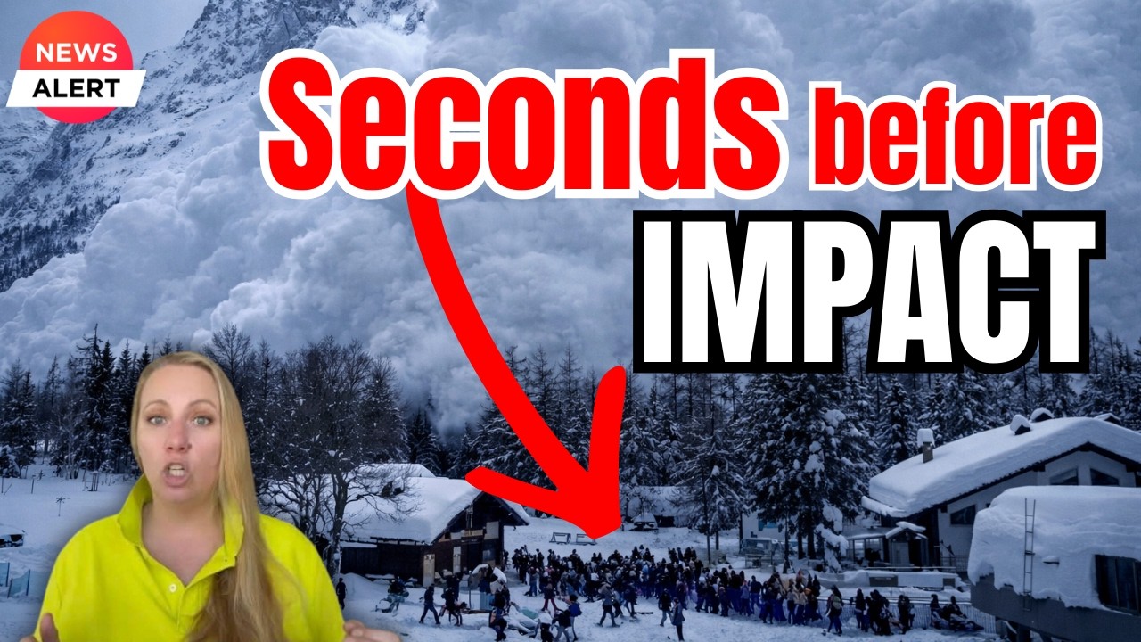 Massive Avalanche Near Mont Blanc Caught on Camera ! Skiers RUNNING ⚠️ ...