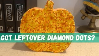 What to do with leftover diamond dots | fast and easy craft project for diamond painting lovers