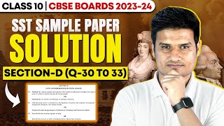 CBSE Class 10  Social Science Sample Paper 2023 - 24 Solution | 30 to 33 Question |