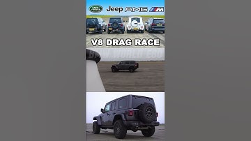 Thumbnail of BMW X7 M50 VS Mercedes AMG G63 VS Jeep Wrangler V8 VS Land Rover Defender #shorts #youtubeshorts