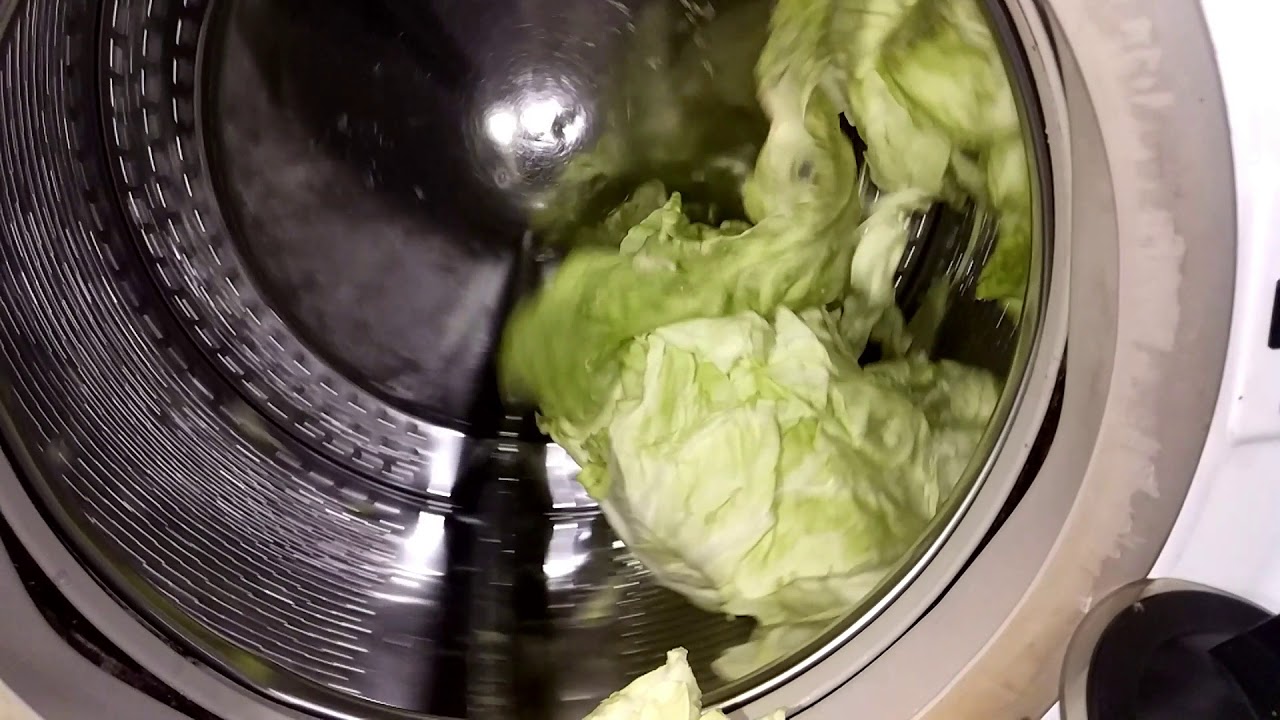 Experiment - Cabbage - in a Washing Machine - Centrifuge - YouTube