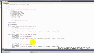 C++ NOOB TO PRO-TUTORIAL 17-HOW TO MAKE A BASIC CALCULATOR