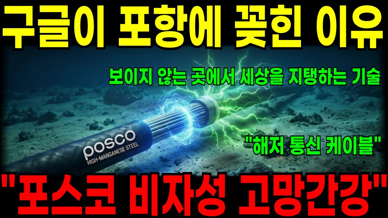 구글이 포항에 꽂힌 이유, 포스코 비자성 고망간강의 비밀 | 해저케이블