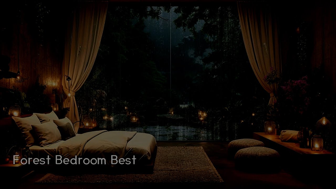 No Ads | Forest Bedroom Best Rain Sounds Instant Deep Sleep 🌲💤