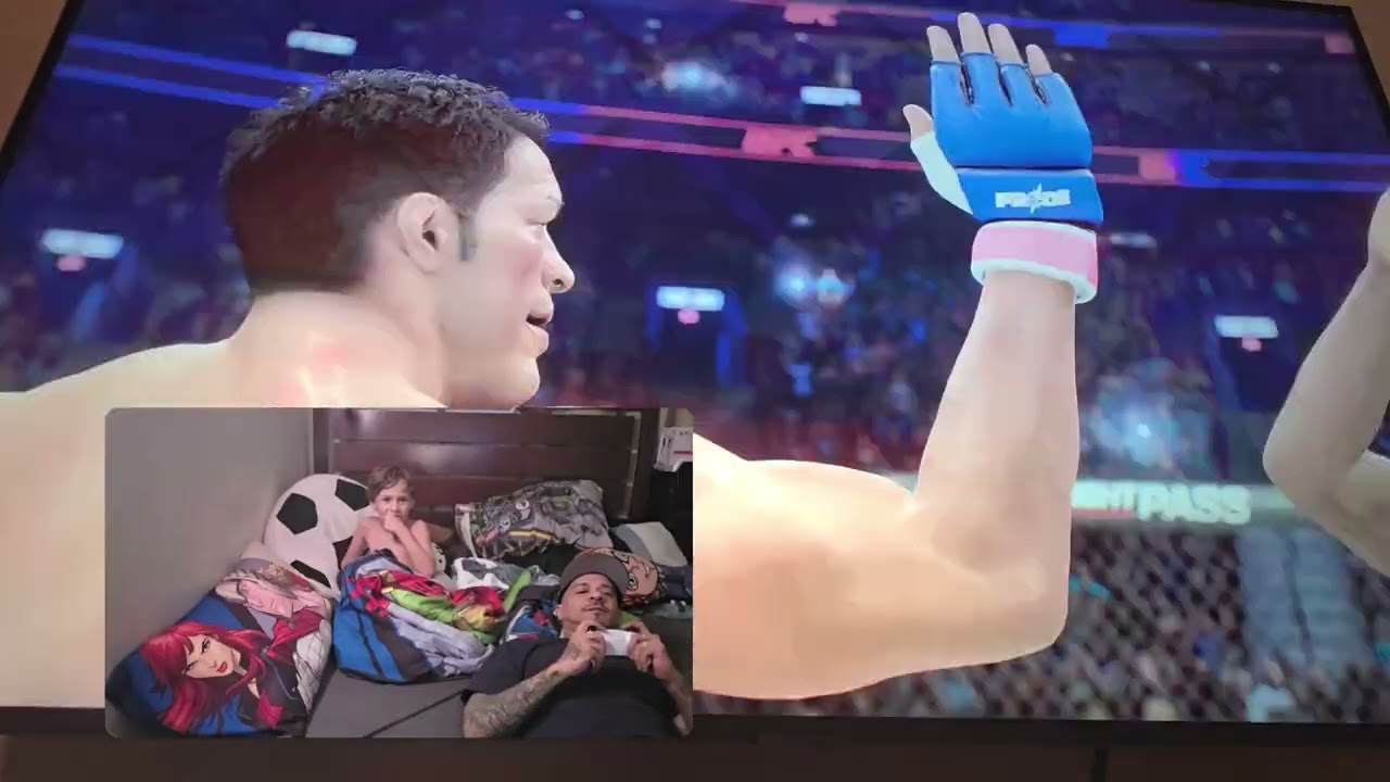 UFC5 pt2 video game play with SmokeDeville and bigg will