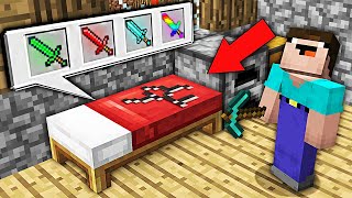 HOW TO HIDE THE RAREST SWORDS IN A BED IN MINECRAFT ? 100% TROLLING TRAP !