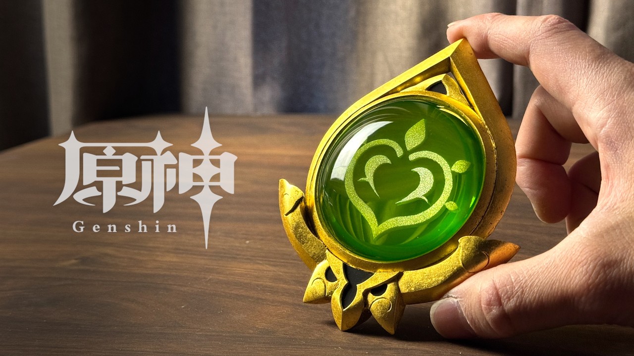 【原神】スメールの草の神の目を作ってみた/Making Sumeru Dendro Vision from ［Genshin impact］