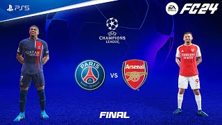 FIFA 24 - PSG vs Arsenal | UEFA Champions League Final | PS5™ [4K60]