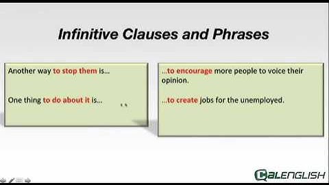 Infinitive Clauses and Phrases
