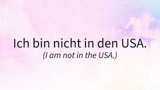 Ich bin nicht Sentences | Ich bin kein Sentences | Practice with Verb Sein (to Be) #learngerman