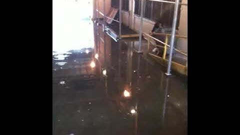 Flooded loading dock