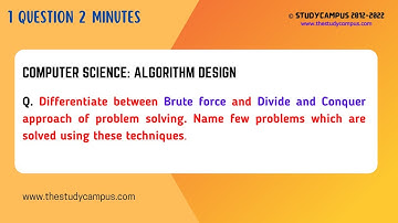 Brute force and Divide and Conquer approach | Concepts, Difference and Applications