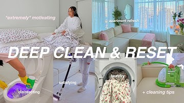 extreme DEEP CLEAN MOTIVATION 2025 🧼 cleaning ESSENTIALS + RESET routine + tips for ENTIRE apartment