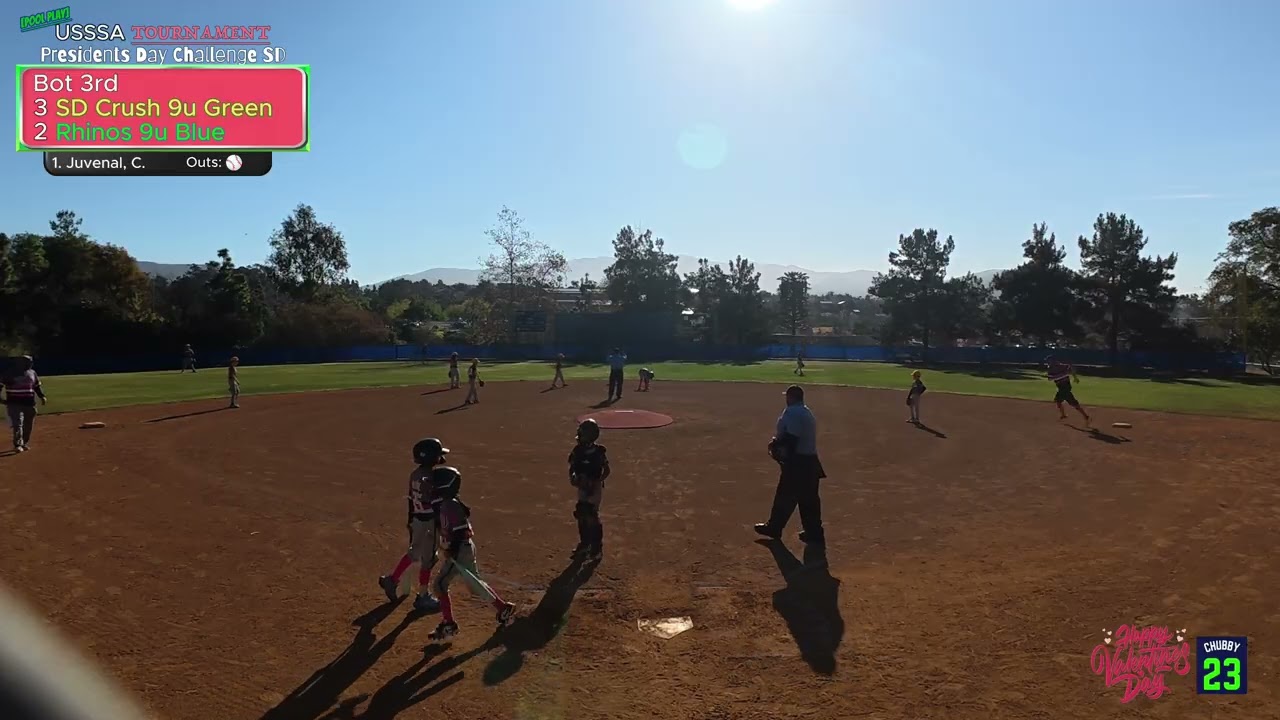 USSSA Presidents Day Challenge - Rhinos 9u Blue vs SD Crush 9u Green (Pool Play)