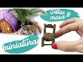 SILLAS Y MESAS EN MINIATURA PASO A PASO - Crea tu jardín de hadas