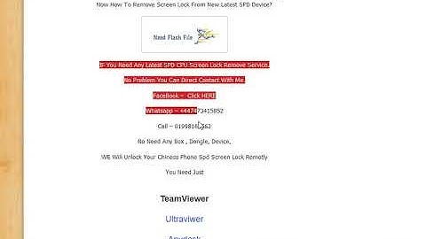All New SPD Cpu Chaina Clone Screen Lock Pattern, Pin, Security Lock Remove