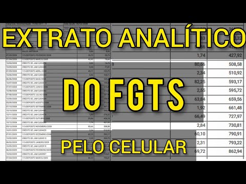 EXTRATO ANALÍTICO DO FGTS (passo a passo 2022)