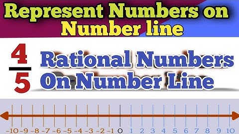 How to represent 4/5 on Number line