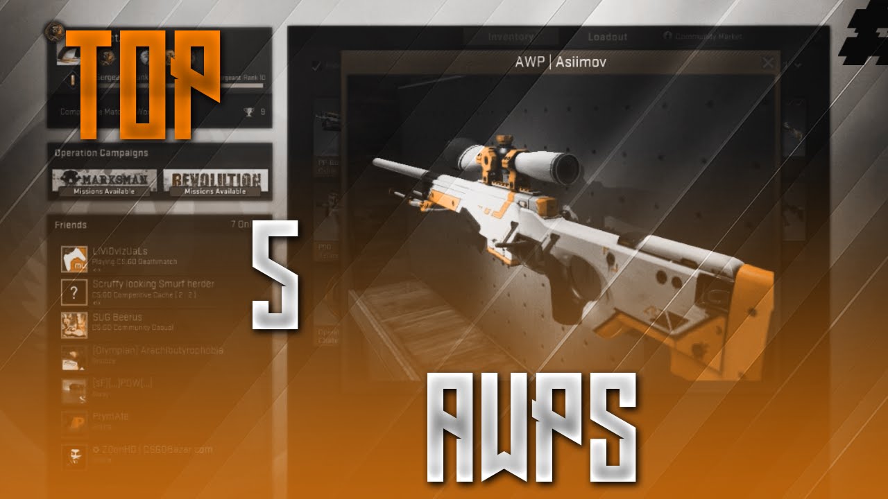 Top 5 AWPs in CSGO - YouTube