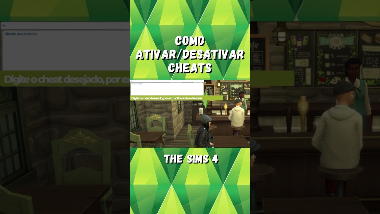 Como ATIVAR e DESATIVAR CHEATS no The Sims 4 #Shorts 