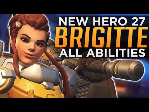 Overwatch: NEW Hero Brigitte Gameplay! - ALL Abilities Breakdown!